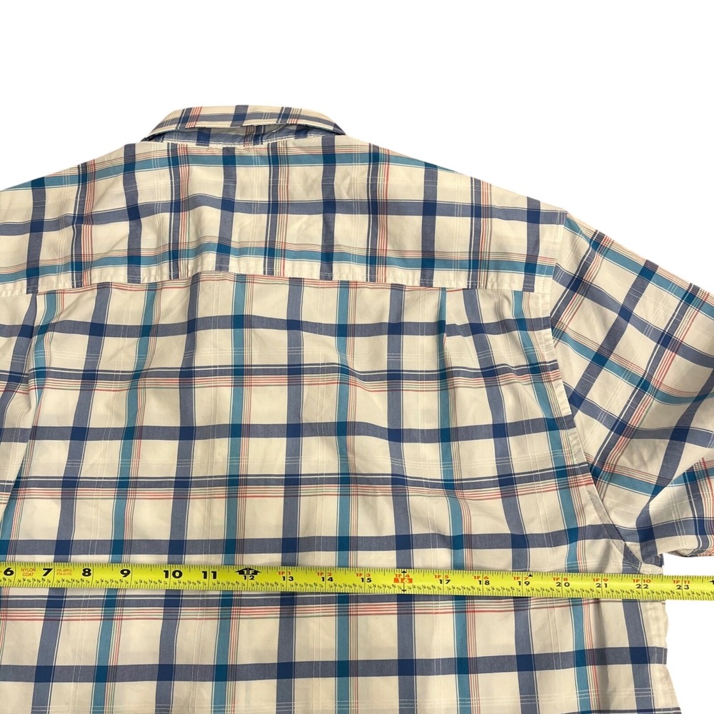 Tommy Bahama Button Down Men‎ Medium Blue Plaid Sarasota Stretch Coolmax - Picture 7 of 8